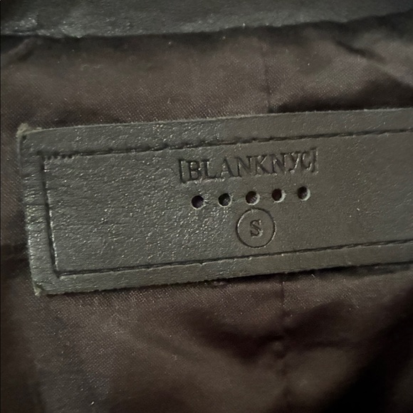 Women’s Blank NYC Black Faux Leather Moto Jacket - Sleek Asymmetric Zip - Picture 5 of 10